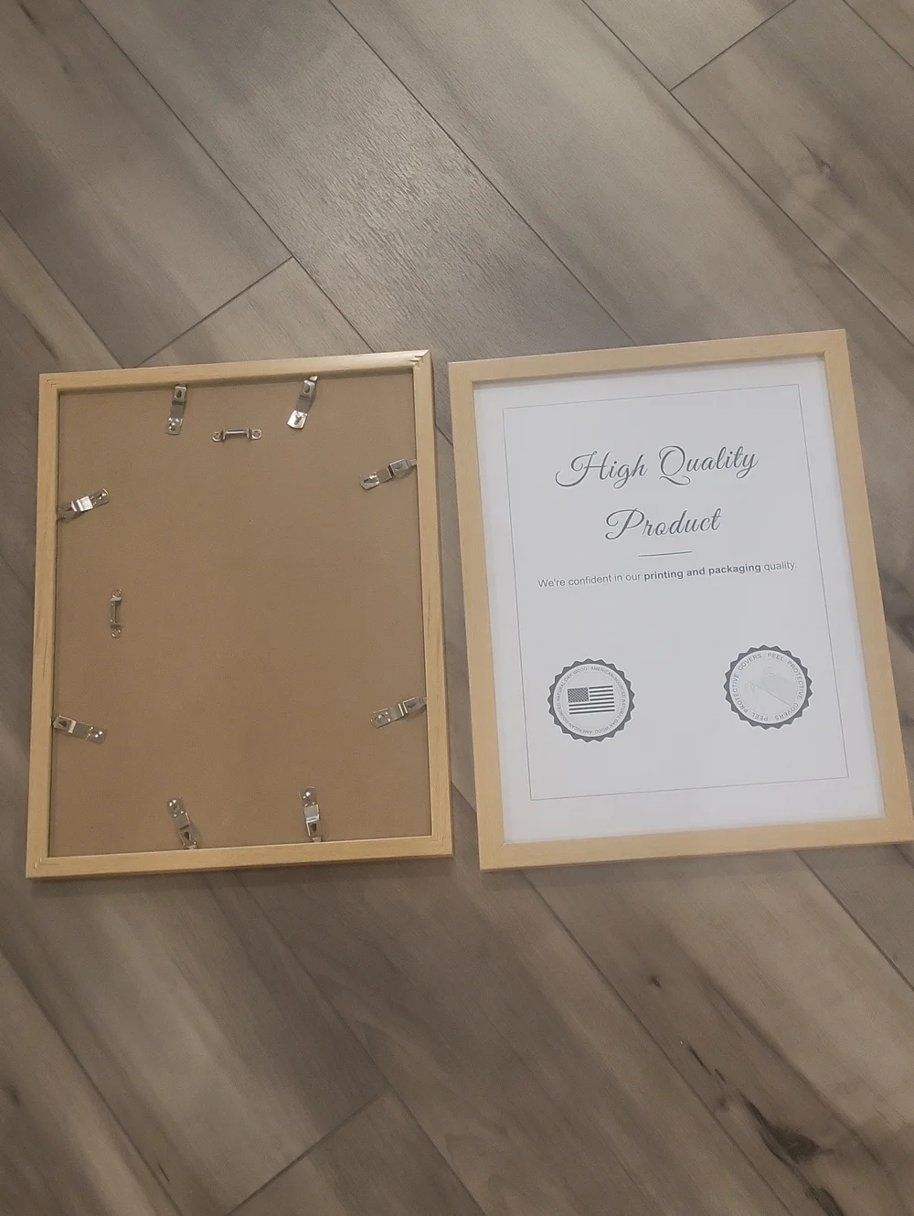 Set Of 2 High Quality Oak Picture Frames